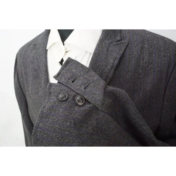 John Varvatos Soft Jacket Stand Up Lapel Gray Purple Sport Coat Jacket 40 New
